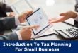 Tax planning for small business